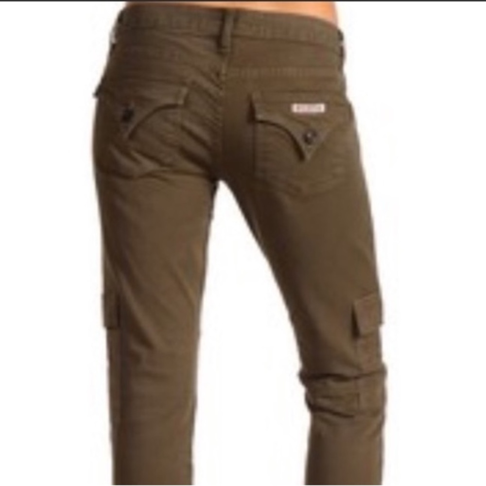 Hudson Brown Khaki Military Flap Pocket Cargo Skinny Pants Jeans womens size 29